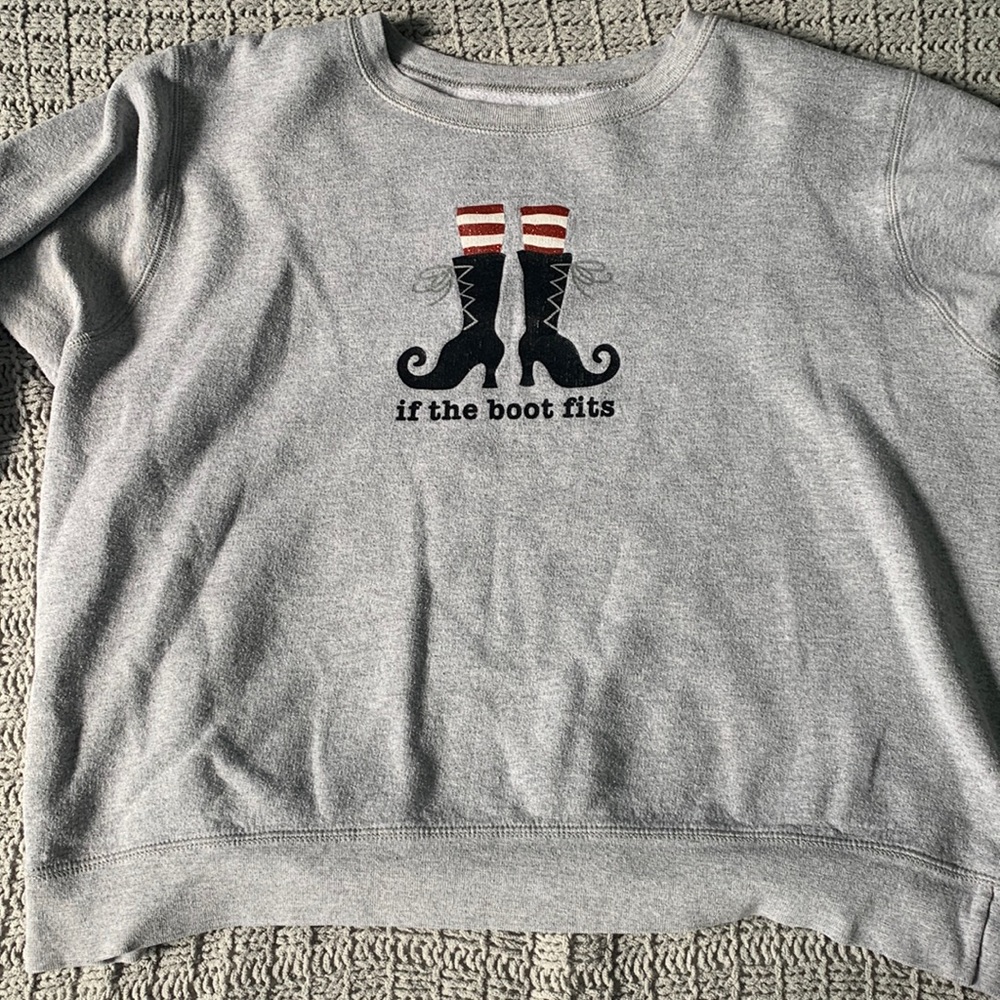 Grey festive crewneck